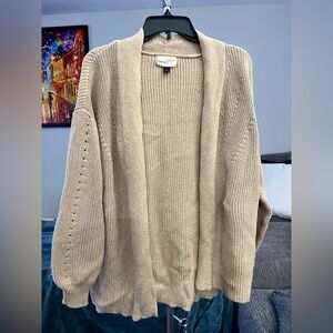 Universal Thread Tan Open-Front Cardigan